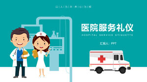 Material de presentación de diapositivas de etiqueta de servicio hospitalario