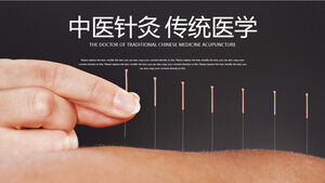 Tıbbi akupunktur Çin tıbbı ppt şablon slayt malzemesi