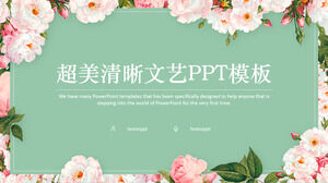 Super beautiful and clear literature and art PPT template