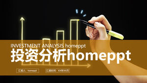 Black and yellow creative chart investment analysis financial management PPT