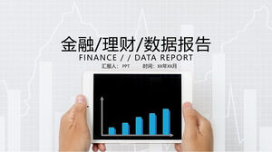 Modèle PPT général de rapport de données de gestion financière simple blanc