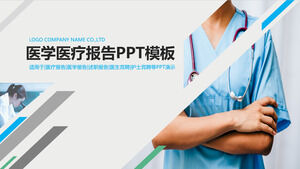 Plantilla PPT de resumen de informe de trabajo médico médico de moda
