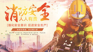 Siguranța la incendiu toată lumea este responsabilă pentru șablonul general PPT de publicitate privind siguranța la incendiu