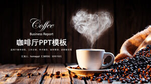 เทมเพลต PPT สรุปการวางแผนประชาสัมพันธ์ร้านกาแฟ