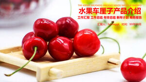 Fruit cherries work report year-end summary PPT template