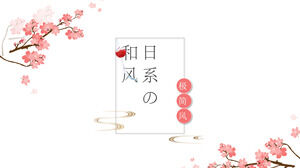 PPT-Vorlage für Arbeitszusammenfassung im minimalistischen Stil im japanischen Stil