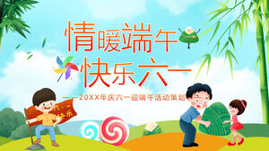 Love Dragon Boat Festival Selamat 1 Juni template perencanaan acara PPT