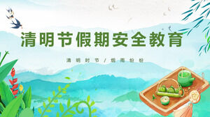 Qingming Festival holiday safety PPT template