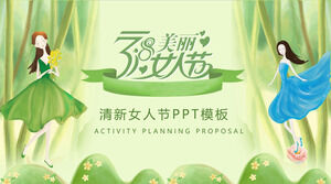 Templat PPT perencanaan acara Hari Perempuan 8 Maret 2