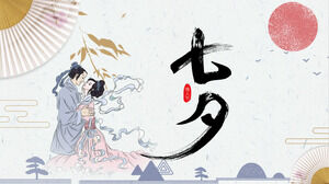 Klasik Qixi Festivali PPT şablonu