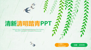 Modèle PPT de planification d'activité de plan de sortie du festival de Qingming