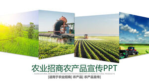 Tarım ürünleri dinamik PPT şablonunun tarımsal yatırım promosyonu