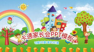 Modelo de PPT de ensino de educação de jardim de infância