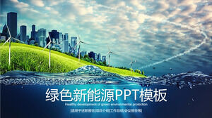 Zielony nowy ogólny szablon PPT dla branży energetycznej
