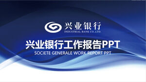 Modelo de PPT de relatório de trabalho do banco industrial