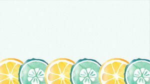Fondo PT de rodaja de limón naranja acuarela