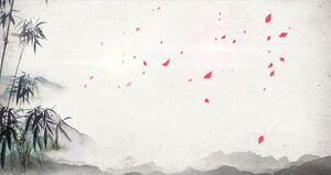 Eight classical ink and wash Chinese style PPT background pictures