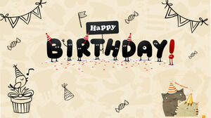 Happy birthday wishes PPT template (2)