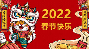 Szczęśliwego chińskiego Nowego Roku szablon PPT