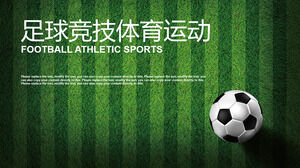 绿色足球竞技体育主题PPT模板
