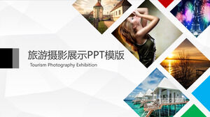PPT-Vorlage für die Anzeige von Reisefotografien