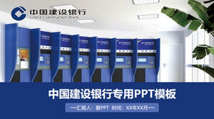 Modèle PPT de résumé général des travaux de la China Construction Bank