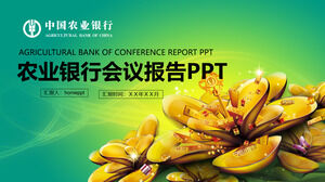 심플하고 역동적인 중국 농업 은행 회의 보고서 PPT 템플릿