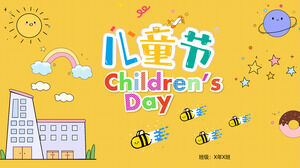 Șablon PPT de Ziua Copilului drăguț de desene animate