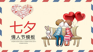 Plantilla PPT del Día de San Valentín chino