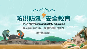 نشر المعرفة بمكافحة الفيضانات والتحكم في سلامة المعرفة والتدريب على الإنقاذ الذاتي للكوارث الطبيعية PPT