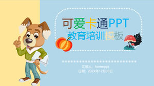 Yellow cute cartoon student parent meeting education training PPT template Yellow cute cartoon student parent meeting education training PPT template