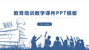 PPT-Vorlage für den zusammenfassenden Bericht der akademischen blauen Unterrichtskursunterlagen für die Bildungsarbeit
