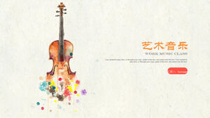 Small fresh art music promotion PPT template