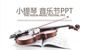 Plantilla PPT del festival de música de violín simple