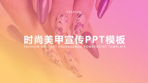 Plantilla PPT dinámica de uñas de maquillaje de belleza de belleza de moda