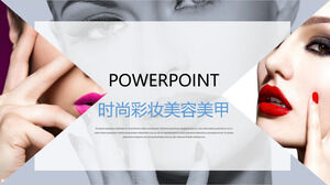 Mode Make-up Beauty Nail Werbung PPT-Vorlage