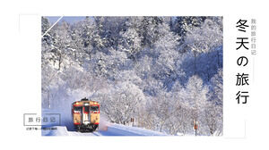 Winterreise Reisetagebuch Fotoalbum PPT-Vorlage