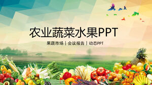 농업 야채와 과일 테마 회의 보고서 PPT 템플릿