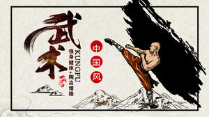 Çin dövüş sanatları beden eğitimi ppt şablonu