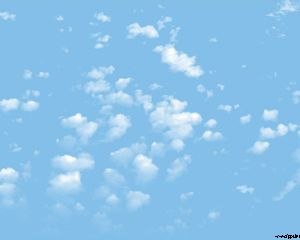 天空中的云PPT模板的PowerPoint