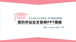 Modelo de PPT de defesa de tese de graduação simples rosa