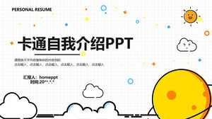Çizgi film çocukları kendini tanıtma yarışması kampanyası PPT şablonu