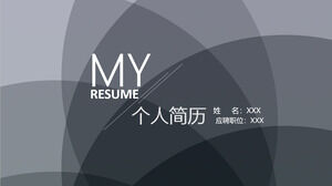 Gray Background Excellent Personal Resume PPT Template
