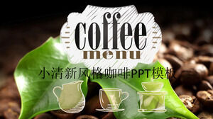 Plantilla PPT de promoción de café de estilo fresco pequeño