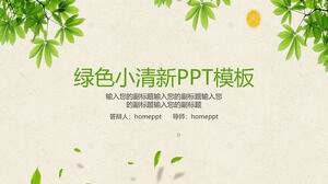 Zielony mały świeży szablon projektu osobistego profilu PPT