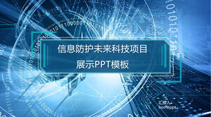 Modelo de ppt de apresentação de projeto de tecnologia futura de proteção de informações