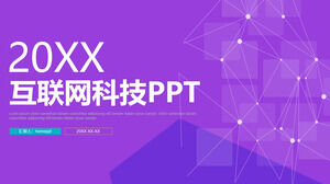 Modèle PPT de technologie Internet d'entreprise géométrique violet