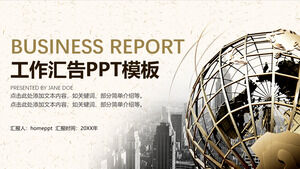 Templat PPT ringkasan laporan kerja promosi pemasaran digital bisnis teknologi internet