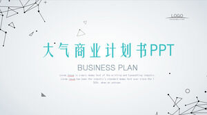 Minimalist dot line technology style business plan ppt template