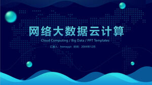 Șablon PPT de cloud computing pentru rețea eoliană de tehnologie de date mari